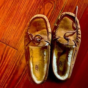 Brown uhh moccasins